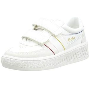 Gola Unisex Kid's Grandslam Prime Velcro Sneaker, Wit Multi, 27 EU