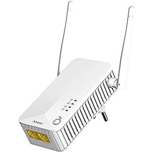 Strong PowerL-adapter WLAN 500, compatibel met glasvezel en ADSL-Box, bandbreedte tot 300 Mbit in WAN en 500 Mbit/s in LAN, 2 ethernetpoorten, Access Points, Hot Spot WLAN, wit