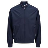 JACK & JONES Tussenjas  marine / donkerrood / wit