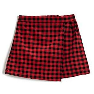 Koton Girls's Plaid Skort elastische taille shorts, Red Check (4c1), 5-6 Jaar