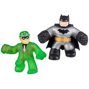 Heroes of Goo Jit Zu DC Versus Pack - 2 Stretchy, Squishy Figures with Super Squishy Batman versus Super Gooey Riddler, Perfect Christmas/Birthday Present For 4 To 8 Year Olds, Stretchy Tactile Play