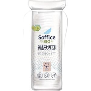 Soffice Biologische make-up remover pads (1440 stuks) 24 verpakkingen à 60 stuks, duurzame pads van 100% katoen, biologisch afbreekbaar voor het verwijderen van make-up, make-up en nagellak