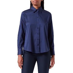 Seidensticker Damesblouse met lange mouwen, regular fit, blauw, 38