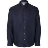 Overhemd - Blauwe Katoen - Slim Fit - Lange Mouwen