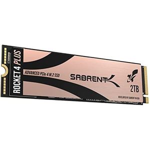 Sabrent 2TB Rocket 4 PLUS NVMe 4.0 Gen4 PCIe M.2 Intern SSD Extreme Performance Solid State Drive R/W 7100/6600MB/s (senaste versionen) (SB-RKT4P-2TB)