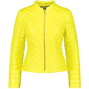Taifun Lichte gewatteerde jas voor dames, lange mouwen, outdoorjas, gewatteerde jas, effen kleuren, Vibrant Lime, 42