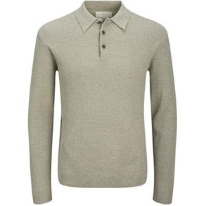 JACK & JONES Heren Jprcccooper Knit Polo Ls, Vetiver., XS