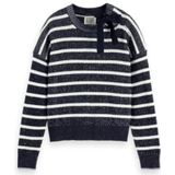 SCOTCH & SODA - Trui - Navy/Wit - Gestreept - Lange Mouw