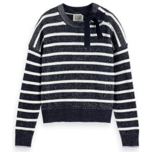 SCOTCH & SODA - Trui - Navy/Wit - Gestreept - Lange Mouw