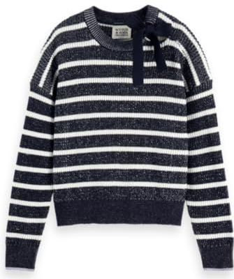 SCOTCH & SODA - Trui - Navy/Wit - Gestreept - Lange Mouw