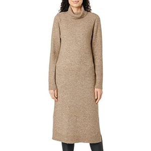 PIECES Pcjuliana Ls Rollneck Knit Dress Noos Bc Jurk voor dames, fossiel, L