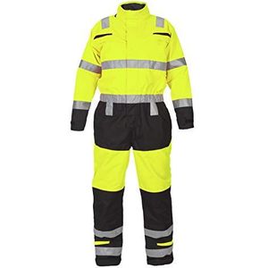 Hydrowear 072397YB Ubbena RS Line Winter Coverall, 100% Polyester, 3X-Large Mate, Hi-Vis Geel/Zwart