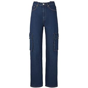 TOM TAILOR Denim Dames Baggy Fit Jeans 1035415, 10114 - Clean Dark Stone Blue Denim, M