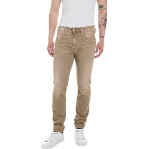 Replay Anbass Herenjeans, slimfit, van comfortabele denim, 613 Desert, 33W x 36L