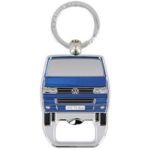 BRISA VW Collection Volkswagen Bulli Bus sleutelhanger met flesopener in zichtverpakking, blauw, Eén maat, T5 bus