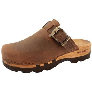 Woody Heren Lukas houten schoen, bruin, 42 EU, bruin, 42 EU