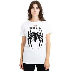 Spiderman Classic Gamerverse Venom Spider dames T-shirt, wit, klein, Wit, S