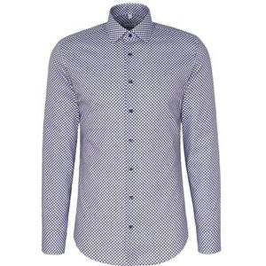 Seidensticker - Zakelijk Herenhemd - Bruin - Slim Fit - Lange Mouwen - 100% Katoen