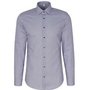 Seidensticker - Zakelijk Herenhemd - Bruin - Slim Fit - Lange Mouwen - 100% Katoen