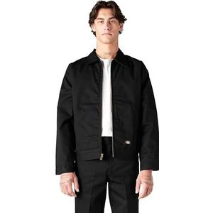 Dickies Geïsoleerde Eisenhower-jas met rits aan de voorkant voor heren, Zwart, S