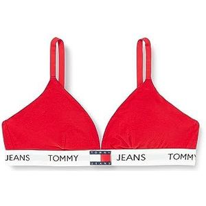 Tommy Jeans Gewatteerde triangel-bh's voor dames (Ext Maten), Diepe Crimson, 3XL