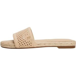 TOMMY HILFIGER - Muiltjes - Cappuccino - Gerecycled Materiaal - Blokhak