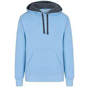 Trigema Heren 675905 Capuchontrui, Iceblue-Melange, XL, Iceblue-melange, XL