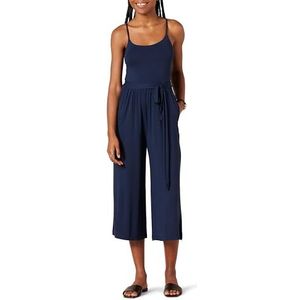 Amazon Essentials Dames jersey cami cropped wijde pijpen jumpsuit, marineblauw, X-Small