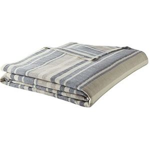 Eddie Bauer 213124 Herringbone Blanket, King, Blue Stripe