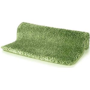 Spirella Badmat badmat douchemat microvezel hoogpolig | pluizig | antislip | geschikt voor vloerverwarming | 80x150 cm | olijfgroen