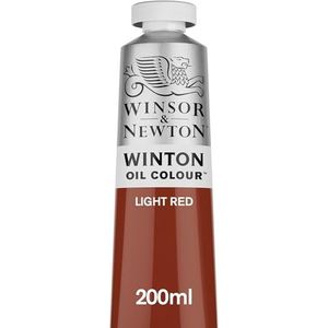 Winsor & Newton 1437362 Winton fijne olieverf van hoge kwaliteit met gelijkmatige consistentie, lichtecht, hoge dekkingskracht en rijk aan pigmenten - 200ml Tube, Light Red