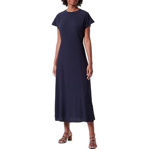 Tommy Hilfiger Dames Viscose Crêpe SS Maxi Jurk Desert Sky 36, woestijn hemel, 62