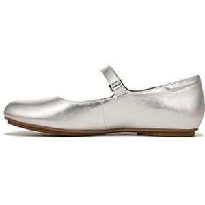 Naturalizer Maxwell - MJ Mary Jane Flat Walking schoenen voor de hele dag comfort, Zilver, 38 EU