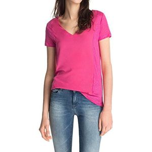ESPRIT Collection dames T-shirt zachte linnen - kwaliteit, effen