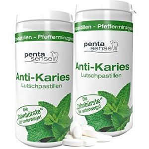 PentaSenseÂ® - Xylit anti-cariÃ«s zuigpasta met pepermuntsmaak tegen plaque en zuur helpen het glazuur te behouden - 2 x 150 stuks