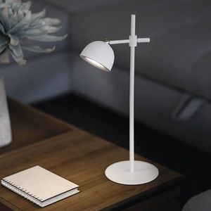 EMOS LED batterij tafellamp Sophie 4,2W, helderheid 200lm, 1200mAh Li-Ion batterij met 33h lichtduur, multifunctionele 4-in-1 lamp, dimbaar, neutraal wit (4000K), 1,5 m USB-C/A oplaadkabel, wit