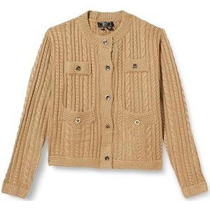 IDONY Gebreid damesvest 11019576-ID02, camel, XL/XXL, kameel, XL/XXL