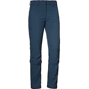Schöffel Engadin1 Zip Off Damesbroek, comfortabele en elastische broek met afritsfunctie, verkoelende en sneldrogende outdoorbroek voor vrouwen