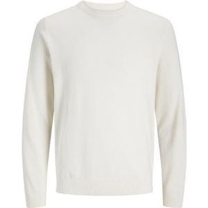 JJ REBEL Heren Jrebcallum Knit Crew Neck Noos, cloud dancer, M