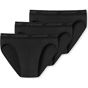 Uncover by Schiesser Functioneel ondergoed voor heren, 3 stuks, ademend, zwart, M