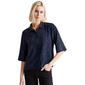 Street One Damesshirt met print, blauw (deep blue), 36