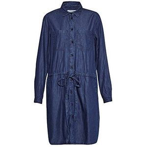 Great Plains Lichtgewicht denim shirt jurk voor dames, Blauw (Donker Vintage Wast), 32 NL (Fabrikant maat XXS)