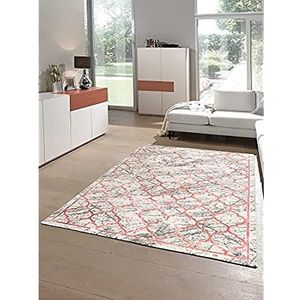 Mia's tapijten Stefanie tapijt woonkamer, slaapkamer roze/grijs 160x230 cm laagpolig