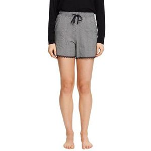 ESPRIT Bodywear dames bedrukt katoen LACE SUS s.Shorts een pyjama-onderdeel, zwart 3, 46