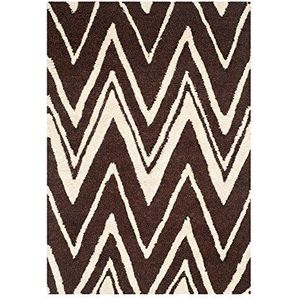 Safavieh Getextureerd tapijt, CAM711, handgetuft wol, bruin/ivoor, 120 x 180 cm