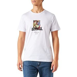 JACK & JONES Heren Jorxmas Tee Ss Crew Neck Xmas T-shirt, Wit/print: oldskool, S