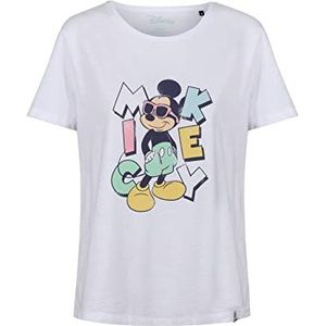 Disney Mickey Cool Pastel T-Shirt - Wit, Maat: L - Officieel gelicentieerde vintage stijl, gedrukt in het Verenigd Koninkrijk, ethisch afkomstig, Wit, L