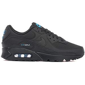 Nike Air Max 90 Sneakers voor heren, Black Black Laser Blue Wolf Grey, 46 EU