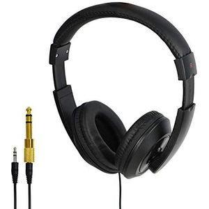 Axus AXH10 Classroom Stereo Verstelbare Hoofdtelefoon met Gevoerde Band, 1/4 Jack Adaptor, 1.5m Kabel