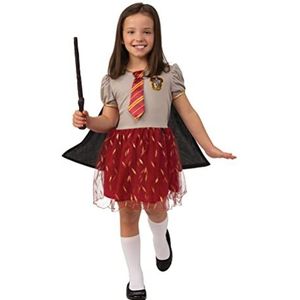 RUBIES - Officiële Harry Potter - Gryffindor tutu-jurk - kostuum voor kinderen en meisjes - eenheidsmaat - 6-9 jaar - kostuum jurk met korte mouwen, stropdas - voor Halloween, carnaval - cadeau-idee